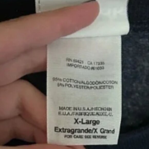 Vintage Reebok 90’s Pullover Crewneck Sweatshirt Blue Embroidered Logo Size XL - Picture 4 of 5